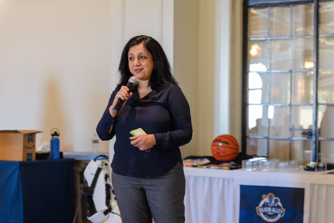 Announcing the impact partner at the luncheon
